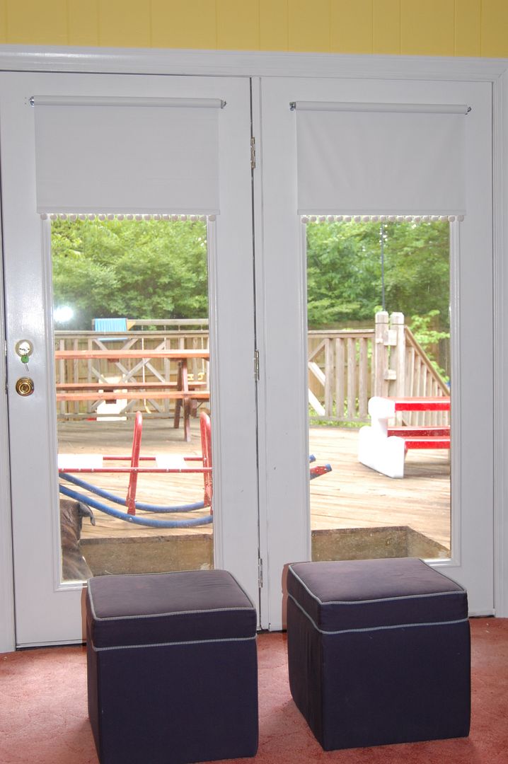 Just Deanna Embellishing inexpensive vinyl roller blinds